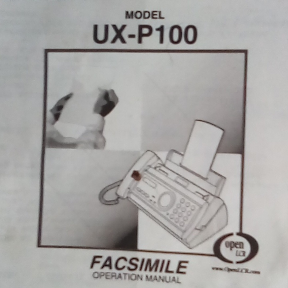 Sharp Facsimile Fax Machine and Copier.Model UX P100.